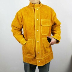 Heavy Duty Welding Jacket 2xl Heat Flame Resistant Cowhide Work Coat Welder Gift