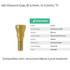 Healing Cap Abutment NC ITI Straumann BL/BLT Fits 2.0/3.5/5.0/7.0/8.0mm H Ø3.6 D