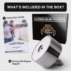 Powerful 2000lb N52 Fishing Magnet – Perfect for Underwater Salvage Adventures