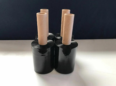 12 Rolls 5″ x 1000FT 80 Gauge BLACK Stretch Shrink Film Hand Wrap With Handle