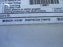 1 NEW BRADY 5X7 ARC FLASH WARNING LABELS LEVEL 2 B7569 Y1894702 PACK OF 5 LABELS