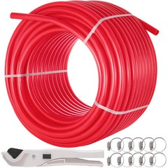 VEVOR 1″ x 300ft PEX Tubing for Htg/Plbg/Potable Water Red