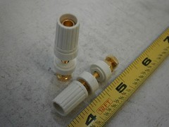 HH Smith 1517-101 Insulated Binding Post White Lot of 2 #3739