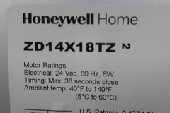 Honeywell Home ZD14X18TZ 14 x 18 In Size 24VAC Rectangular Parallel Blade Damper