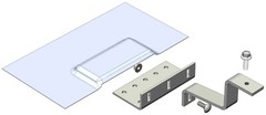 Magerack Top Mount Tile Hook Bracket w Flashing Solar Panel PV Module Mounting