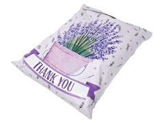 10×13 Lavender Plant Thank you Poly Mailers, Self Sealing Purple Spring Summer M