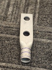 (QTY 10) Burndy YAV28L2NTCFX 2-Hole Compression Lug 4/0 (550/24) Purple Die 15,