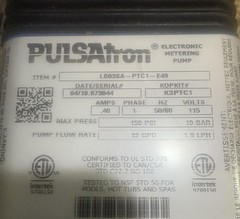 PULSATRON LB03SA-PTC1-E49 ELECTRONIC METERING PUMP