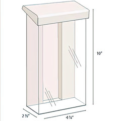 Outdoor Brochure Holder TriFold Flyer Box Real Estate Clear AZM Display Made USA