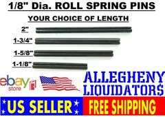 VARIOUS LENGTHS x 1/8″ DIAMETER PLAIN BLACK STEEL ROLL SPRING PINS USA NH