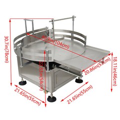 31.5in Dia. Desktop Automatic Bottle Accumulator Round Bottle Organizer 110V