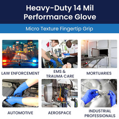 Adenna HERO Disposable Latex Gloves – 14 Mil, Nfpa-Approved Heavy Duty Glove wit
