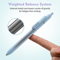 HIACRY 8 Pack Colorful Gel Ink Pens，Quick-Dry 0.7mm Fine Point Fidget Pens for
