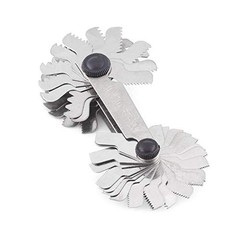 51/52 PCS Stainless Steel Thread Pitch Gauge Metric Imperial 60/55 Degree