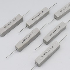 10 PCS 10w 1 ohm 5 Axial Lead Wire Resistors White Wound Fixed C Model: 10W1ΩJ