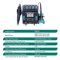 YIHUA 992D-III Precision Rework Station 1220W Hot Air Gun Microscope Soldering
