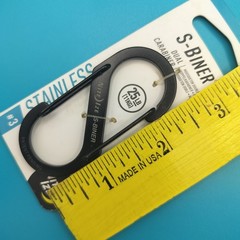 NEW Nite Ize S-Biner Dual Carabiner #3 Black Stainless Steel Double Gate Clip