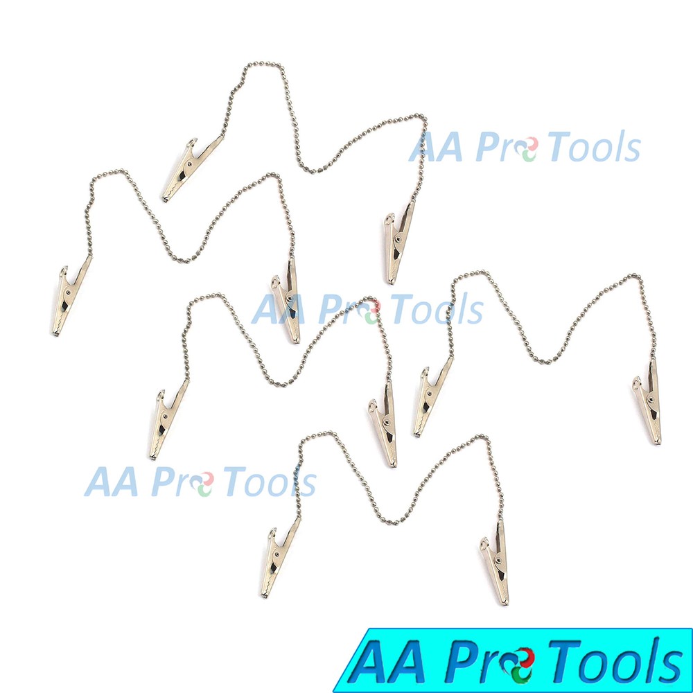 05 Pcs. Dental Bib Clips Napkin Holder Chain with Metal Ball Dental Orthodontic
