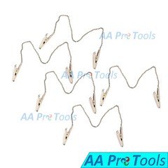 05 Pcs. Dental Bib Clips Napkin Holder Chain with Metal Ball Dental Orthodontic