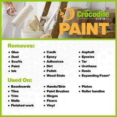 Crocodile Cloth Paint Cleaning Wipes – 100 Count 100 (Pack of 1), White