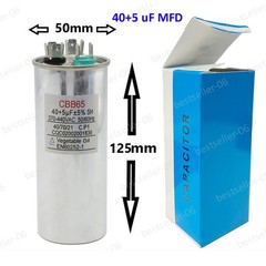40+5 40/5 uF MFD 370-440V AC High Quality Motor Dual Run Capacitor CBB65-R (10x)