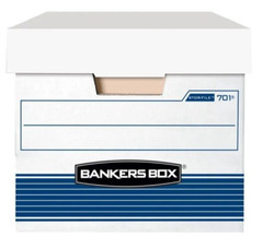 Bankers Box 00701 Store/File MediumDuty Storage Boxes with Lift-Off Lid, 12-pack