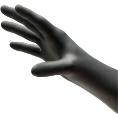 NitriDerm Ultra Black Nitrile Exam Glove Standard Cuff Length LARGE 100 per Box