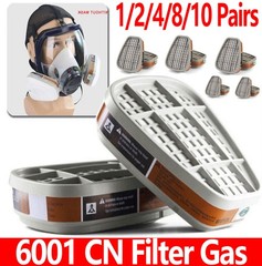 10Pairs 6001cn Organic Vapor Respirator Filter Cartridge For 6800 6200 Gas mask