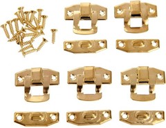 10Pcs Antique Brass Decorative Hasp Latch with Screws for Wooden Box Jewelry …