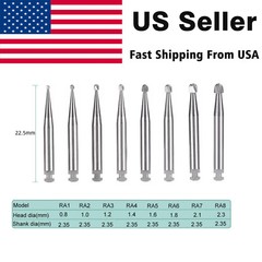 1-20 packs Dental Low Speed RA Round Carbide Bur for Slow Speed Latch RA1-RA8 DL