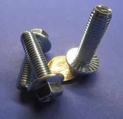 Flanged Serrated Bolt, Class 8.8 Zinc Steel, FT, M12 x 1.75 x 40 mm Length, 10Pc