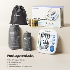 RENPHO LCD Blood Pressure Monitor Wrist Upper Arm Blood Pressure Machine, FSA