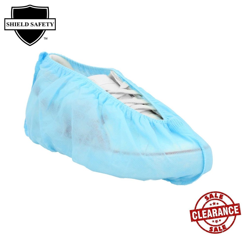 Shield Safety 16″ Blue Bottom Shoe Cover Cast Polyethylene 4000 Pieces
