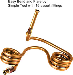 Brake Line Tubing Kit 3/16 & 1/4″ 25Ft Dual Size Copper Coated Alloy Steel Anti-