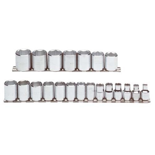 Proto J52211 21-Piece Full Polish 3/8″ Drive 6-Point Standard Metric Socket Set