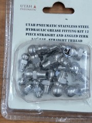 1/4″ SAE Stainless Steel Grease Fittings Kit 4Pcs-Straight, 4Pcs-90-Degree,4Pcs