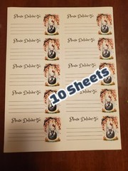 10 Sheets please deliver to address shipping labels (PDT) pen pal, mail