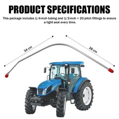 New Fuel Line for Ford New Holland Tractor 8N 9N 2N 1/4 86591375 9N9282A