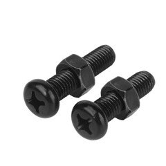 Black Steel Pozi Pan Head Screws Phillips Bolt With Full Nut M2 M2.5 M3 M4 M5 M6