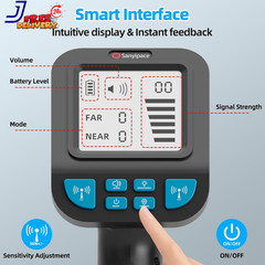 Rechargeable 512Hz Underground Pipe Locator with 3000mAh Battery Blue/Black