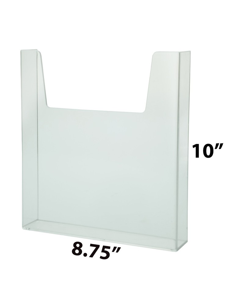 Clear 8 3/4″W x 9 7/8″H x 1 7/8″D Acrylic Pocket Attachment Hardware Qty 50