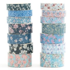 14 Rolls Sakura Washi Tape Set Flowers Arts Adhesive Tapes Cherry Blossom Dec…
