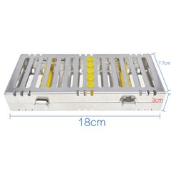 Dental Autoclave Cassette Tray Rack metal Box Instrument Sterilization5/10/20Ins
