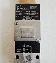 ITT Industries 232P44CC6BHR Neo-Dyn Adjustable Pressure Switch 13500 PSIG