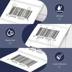 2.25″ x 1.25″ Direct Thermal Labels, Permanent Adhesive Barcode Address Label…