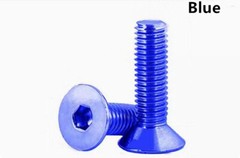 Colorful Aluminum 7075 Hex Socket Countersunk Flat Head Screws M3 M4
