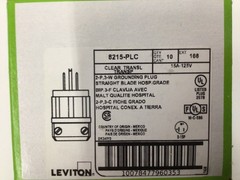 Leviton 8215-PLC 15 Amp, 125 Volt, NEMA 5-15P, 2P, 3W, (BOX OF 10)