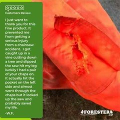 Cold Creek Chainsaw Chap 40″ (LARGE) —BONUS— Free pair of gloves !!