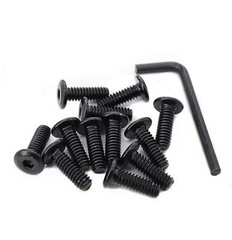20pcs 1/4″-20 x 1/2″ Black Flat Head Allen Bolts 304 Stainless Steel for Furn…