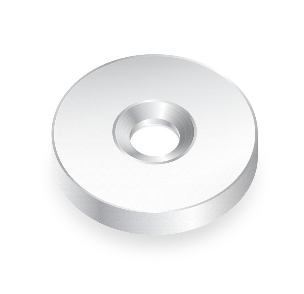 1 Inch Countersunk Steel Disc, Blank Metal Strike Plates/Washers (36 Pack)